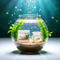 2Pcs 1/12 Scale Accessories Dollhouses Fish Tank?1: 12 Scale Miniature Fish Bowl Miniature Dollhouse Accessories for Garden Scene Decor Desktop