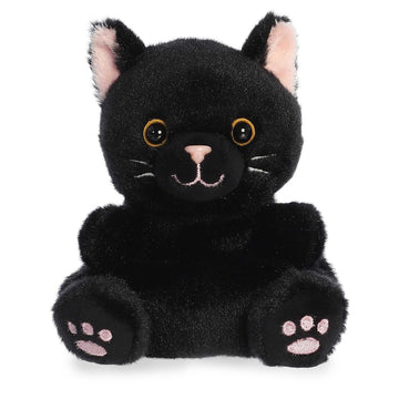 Aurora® Adorable Palm Pals™ Twilight Black Cat™ Stuffed Animal - Fun Collectible Plush for Kids and Adult Collectors - Perfect for Decorating Rooms
