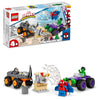 LEGO Marvel Hulk vs. Rhino Monster Truck Showdown, Toy for Kids, Boys & Girls Ages 4 and Up with Spider-Man Minifigure, Inspired by The Spidey and His