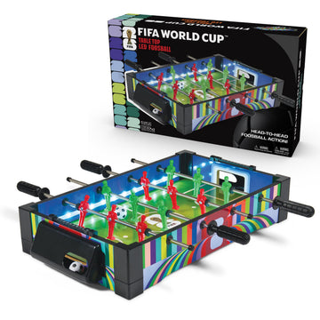 EastPoint Tabletop LED Foosball Table - Multi-Color, 2 Players - LED Light-Up Playfield & Soccer Toys - Fast-Paced Head-to-Head Play & Sports Games