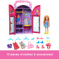 Barbie Chelsea Doll & Closet Toy Playset with 15 Pieces Clothes & Accessories Included, Foldable Set for On-The-Go Play & Storage