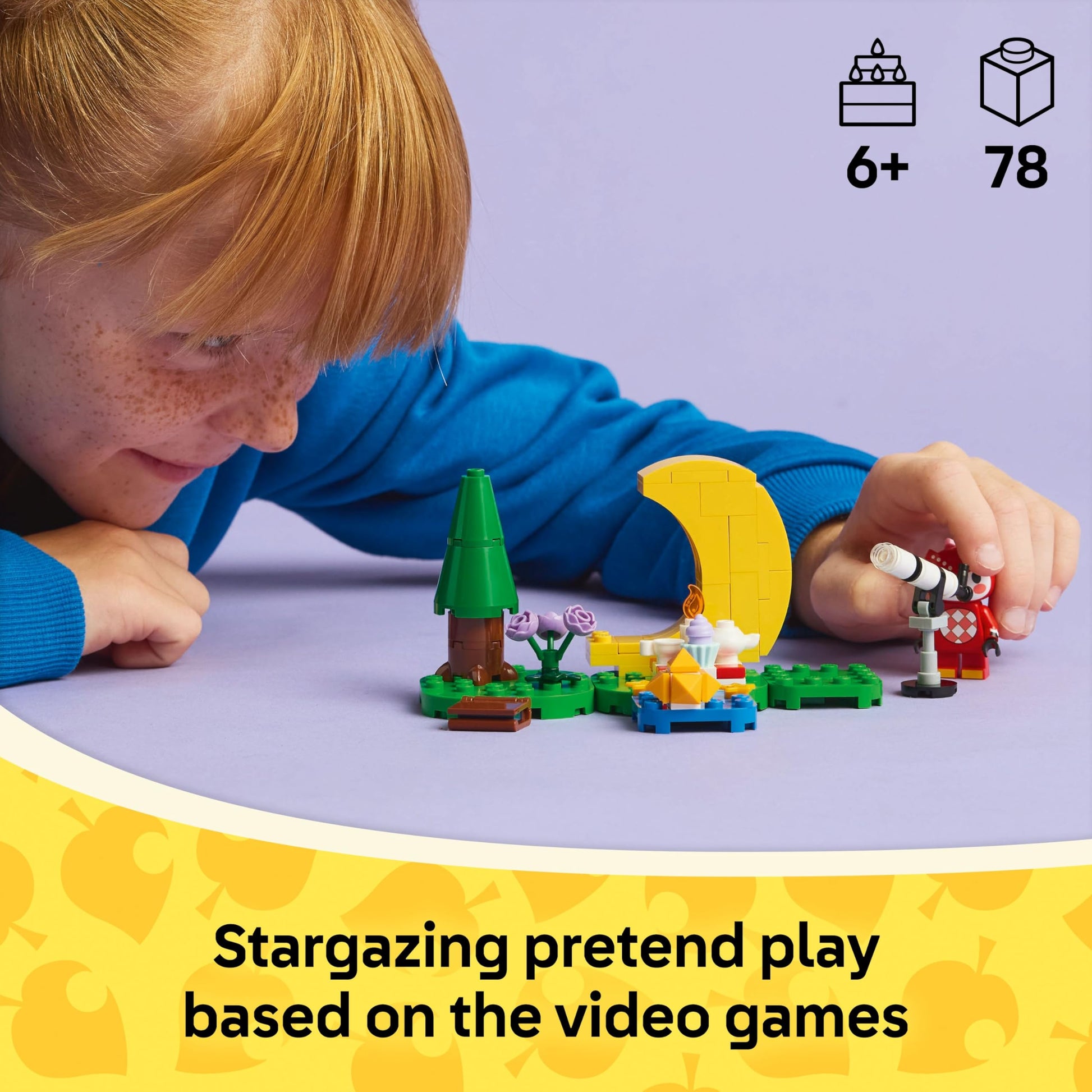 LEGO Animal Crossing Stargazing with Celeste Building Toy - Animal Crossing Toy Figure and Playset for Kids, Girls & Boys, Ages 6+ - Pretend Play Gift