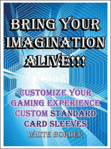 Custom Standard Size Border Card Sleeves for Trading Card Games - Personalized Full-Color Printed Design - Compatible with Magic The Gathering MTG