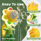 ChainnForces Flower Bubble Machine for Kids, Rechargeable Sunflower Bubble Maker with Lights, Portable Automatic Bubble Blower Toy for Toddlers
