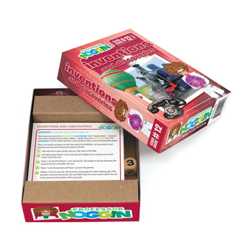 Outset Media Professor Noggin's Inventions and Discoveries - an Educational Trivia Based Card Game for Kids - Trivia, True or False, and Multiple
