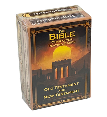Scripture Guide Two-Pack Bible Character Playing Cards - Features One Deck of 54 Iconic Old Testament Characters and One Deck of 54 Iconic New