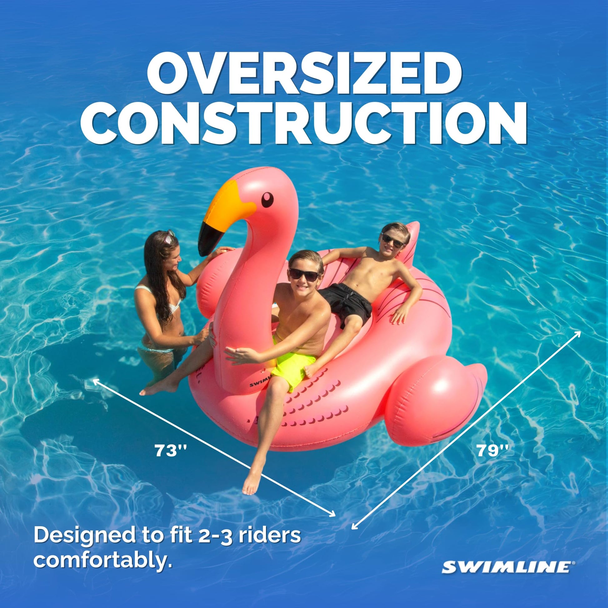 SWIMLINE | Giant Inflatable Ride-On Pool Float for Adults | Mallard Duck