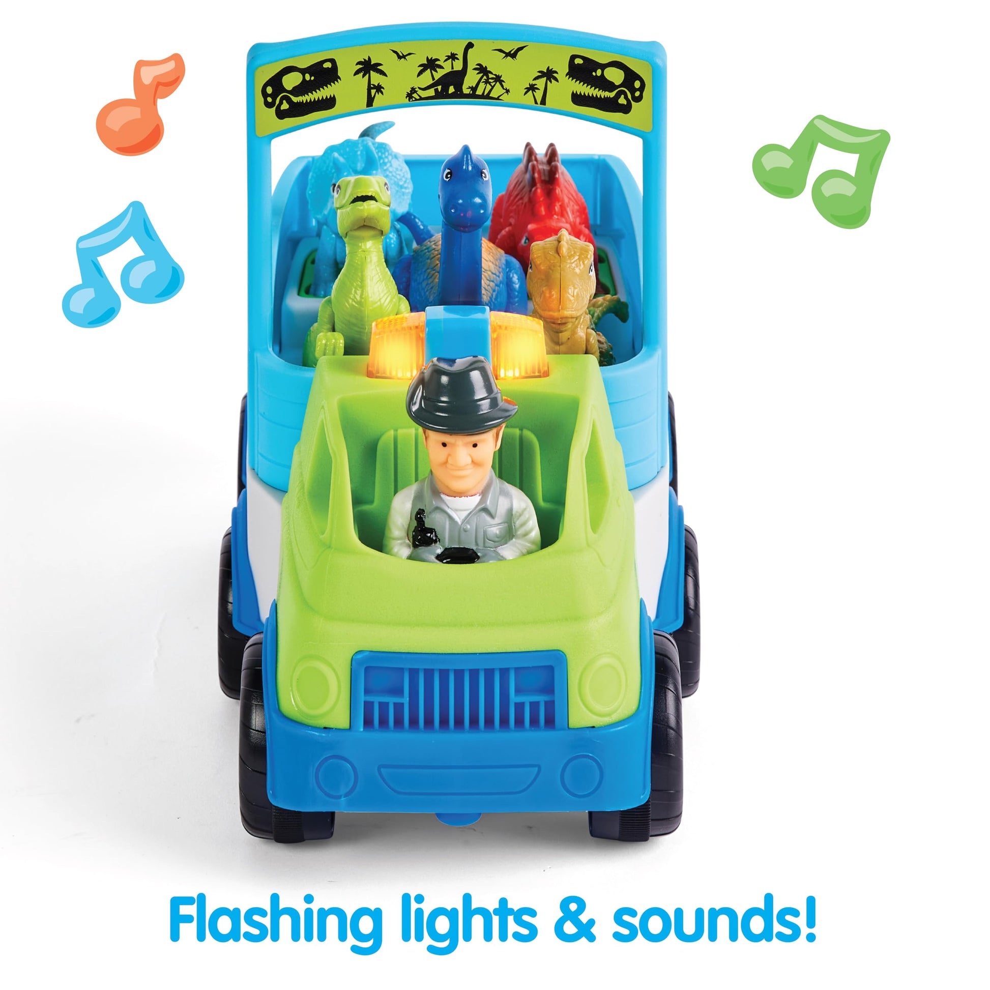 Kidoozie Dino Adventure Hauler - Dinosaur & Vehicle Play for Your Toddler or Preschooler - for Ages 12 Months and Older