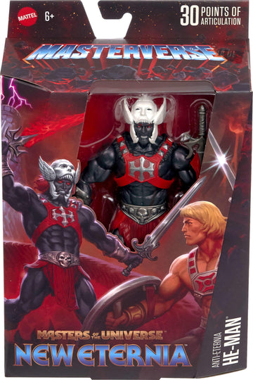 Masters of The Universe Masterverse Action Figure Anti-Eternia He-Man, 7 Inch Motu Toy, 30 Points Articulation, Removable Armor & Weapon Accessories
