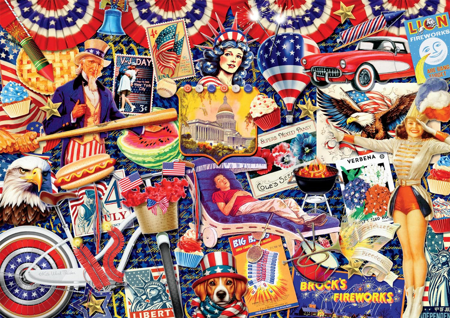 Buffalo Games - All American Collage - 500 Piece Jigsaw Puzzle for Adults