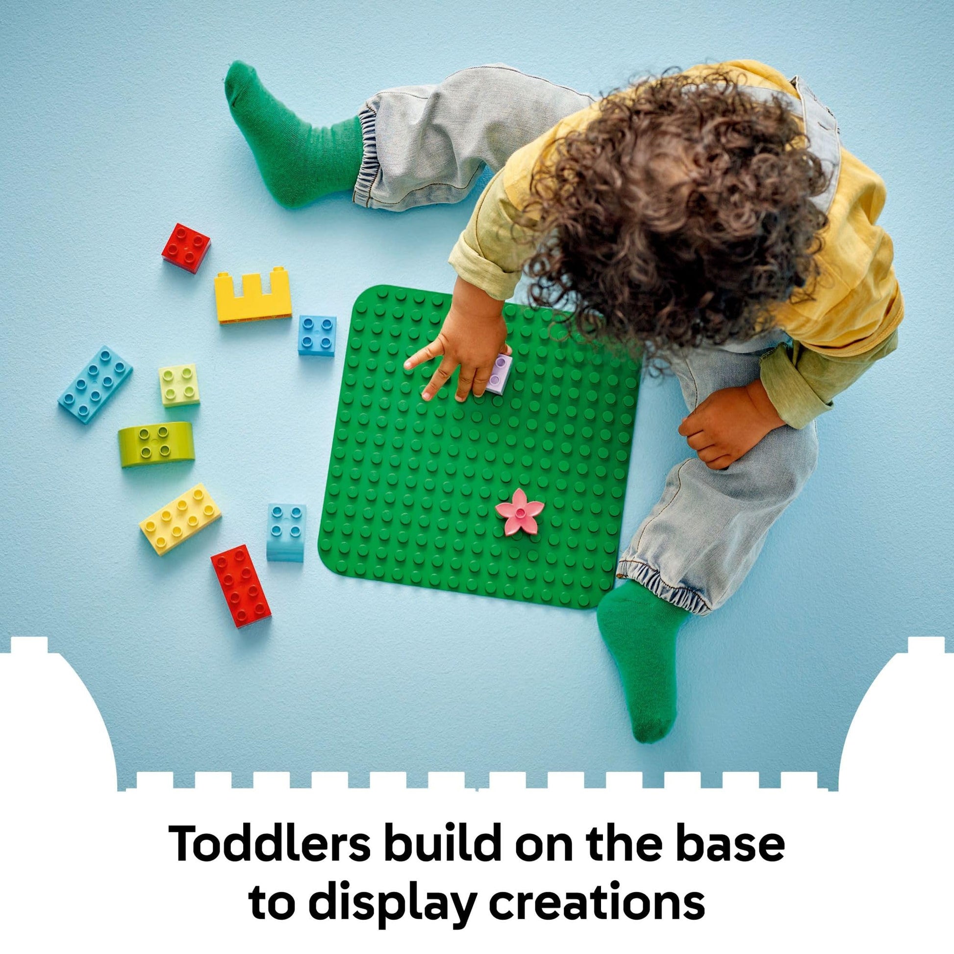 LEGO DUPLO Green Building Plate - Learning and Educational Building Toy for Toddlers, Preschool, Boys and Girls, Ages 1.5+ - Gift Ideas for Birthdays