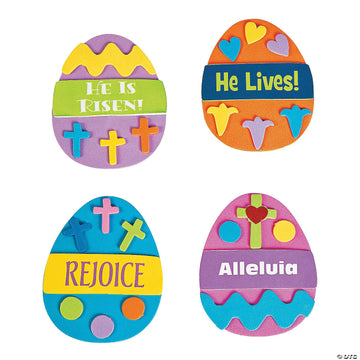 Queen of the Castle He Lives Easter Egg Magnet Craft Kit Makes 12 Religious Craft Kit for Sunday School Bible Studies Easter Activities