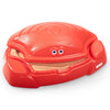 Simplay3 Coastal Crab Fully Assembled Sandbox for Kids, Toddler Outdoor Sand Box with Lid for Playground, Backyard, Ages 1.5 to 5 Years, Made in USA