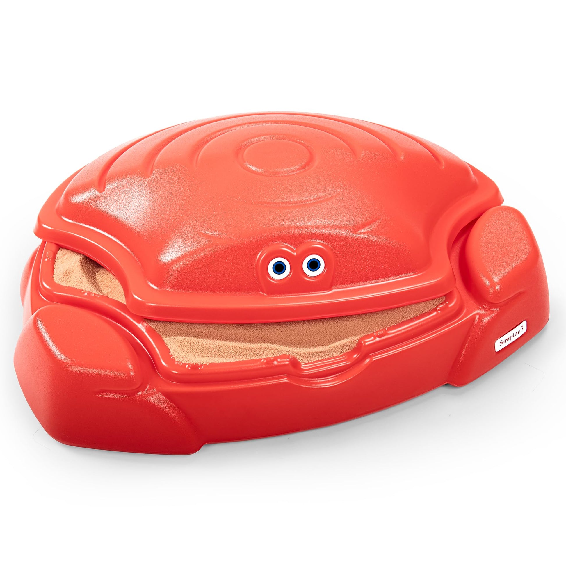 Simplay3 Coastal Crab Fully Assembled Sandbox for Kids, Toddler Outdoor Sand Box with Lid for Playground, Backyard, Ages 1.5 to 5 Years, Made in USA