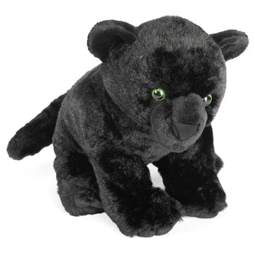 Wild Republic Jaguar Black, Cuddlekins, Stuffed Animal, 12 inches, Gift for Kids, Plush Toy, Fill is Spun Recycled Water Bottles