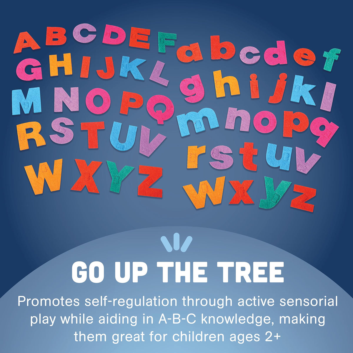 Constructive Playthings Tree and Letters Props for "Chicka Chicka Boom Boom" Children's Book, 14" H Plush Tree with 26 Lowercase and 26 Uppercase