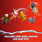 LEGO NINJAGO Sora’s Transforming Mech Bike Racer Building Toys for Kids, Featuring a Mech Ninja Bike Racer, a Baby Dragon and 3 Minifigures, Gift for