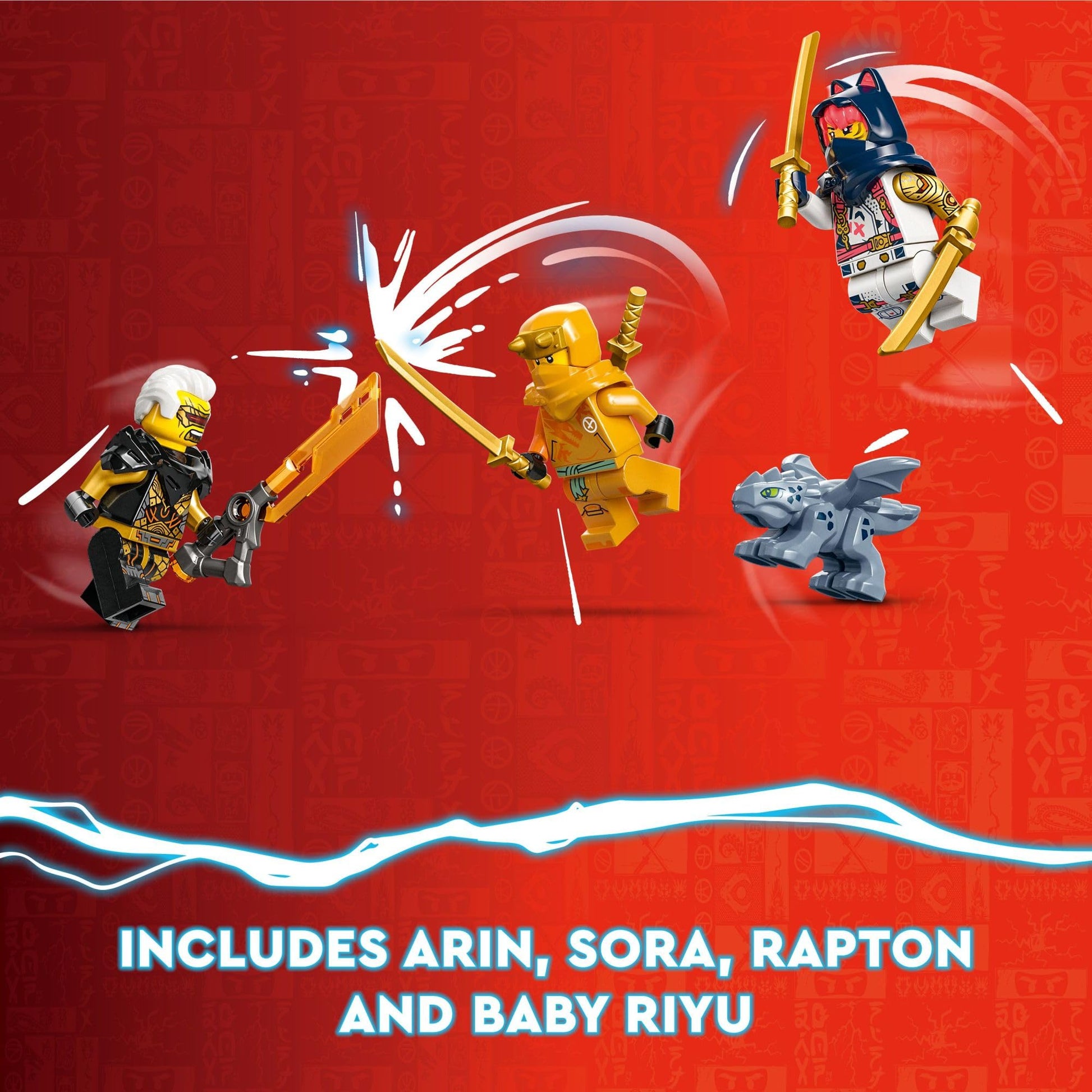 LEGO NINJAGO Sora’s Transforming Mech Bike Racer Building Toys for Kids, Featuring a Mech Ninja Bike Racer, a Baby Dragon and 3 Minifigures, Gift for