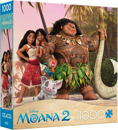 Ceaco - Disney Moana 2 On The Beach - 1000 Piece Jigsaw Puzzle for Adults