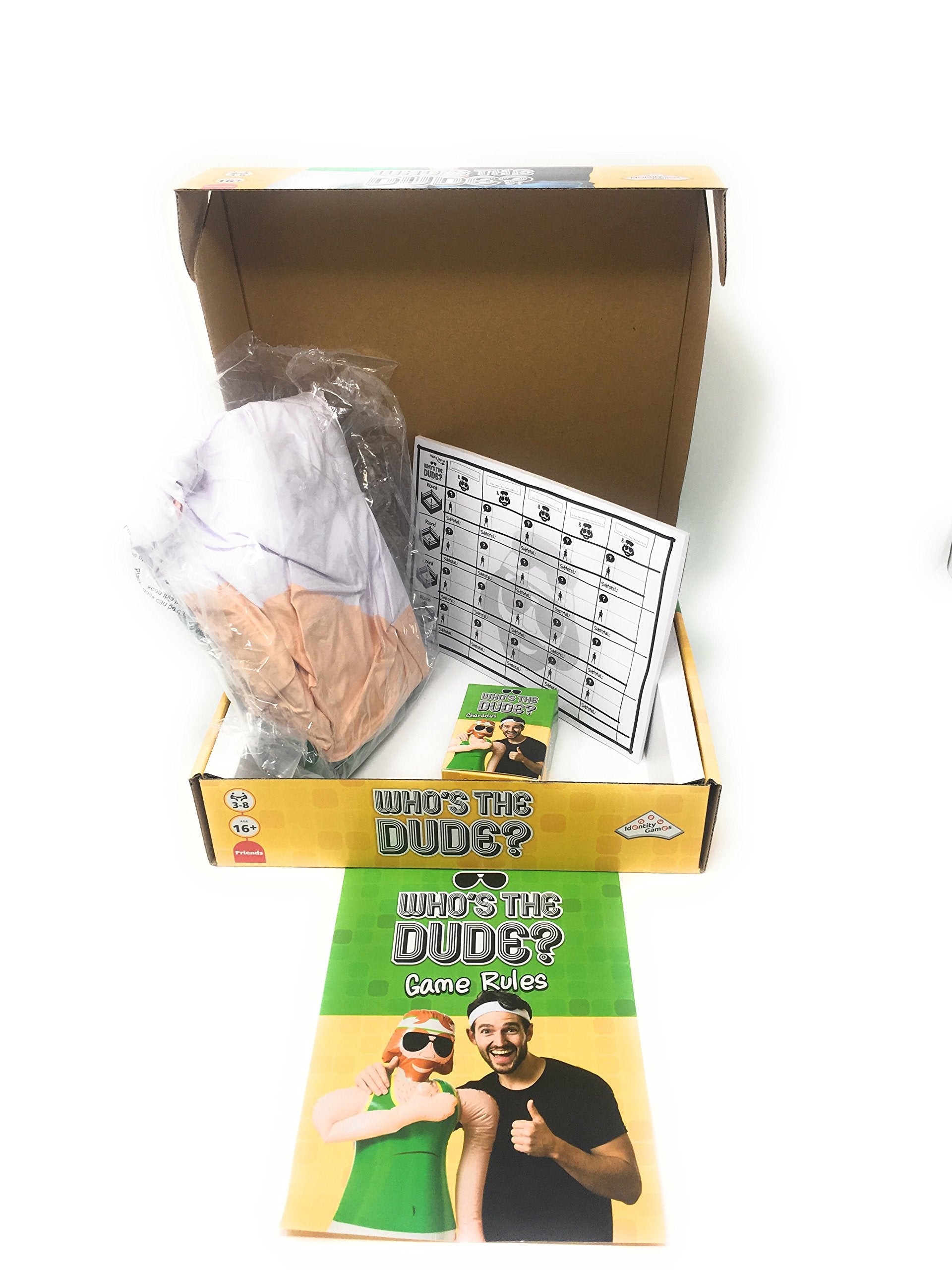 Charades Game for Family Who's The Dude Identity Fun Games Gift for Reunion Adult Game Night Ages 16+ 440 Funny Scenarios