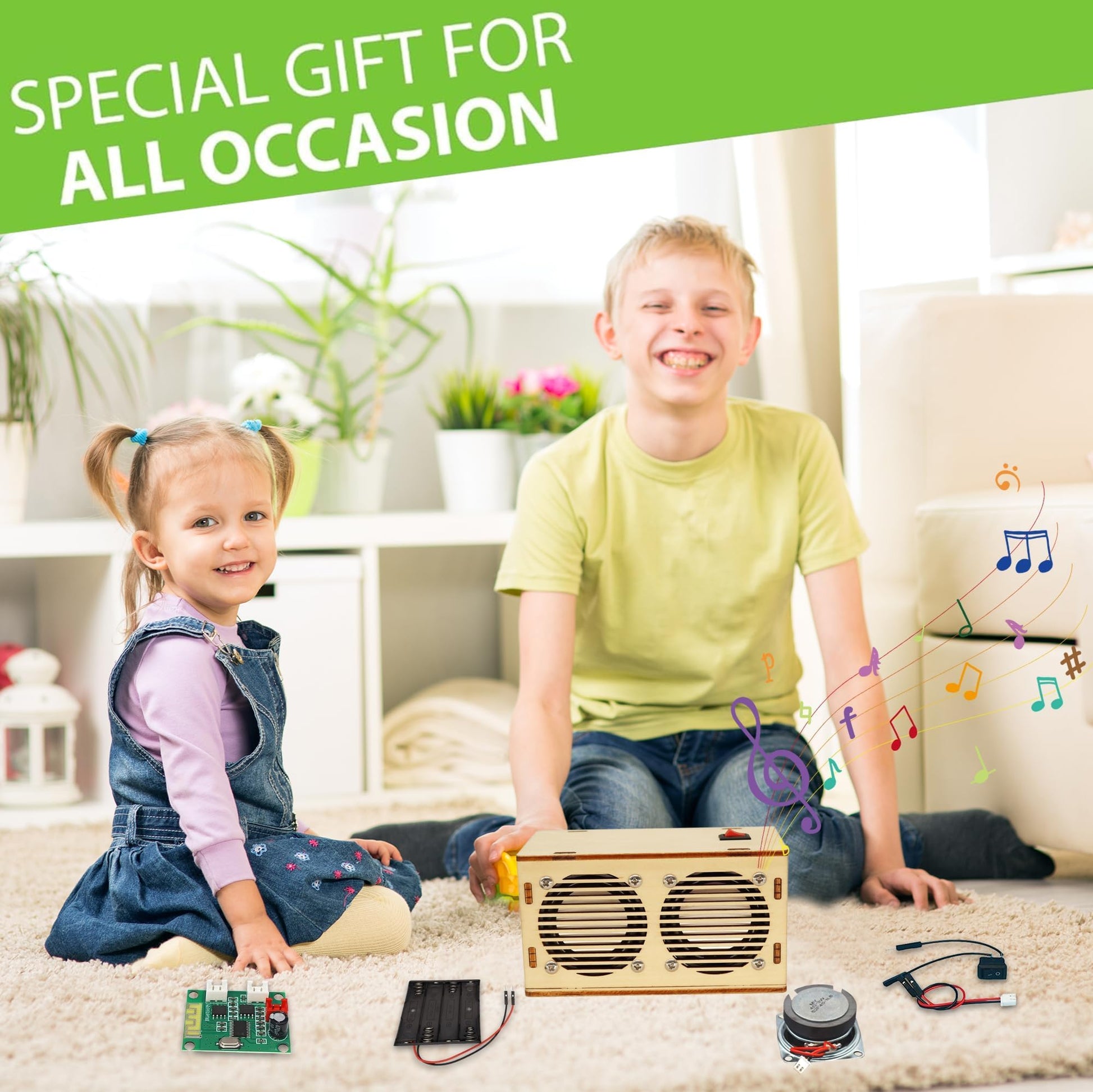 DIY Bluetooth Speaker Kit, Stem Projects for Kids Ages 8-12, Science STEM Kits for Kids Ages 10-12-14-16, Gifts for 9 10 11 12 13 14 15 16 Year Old