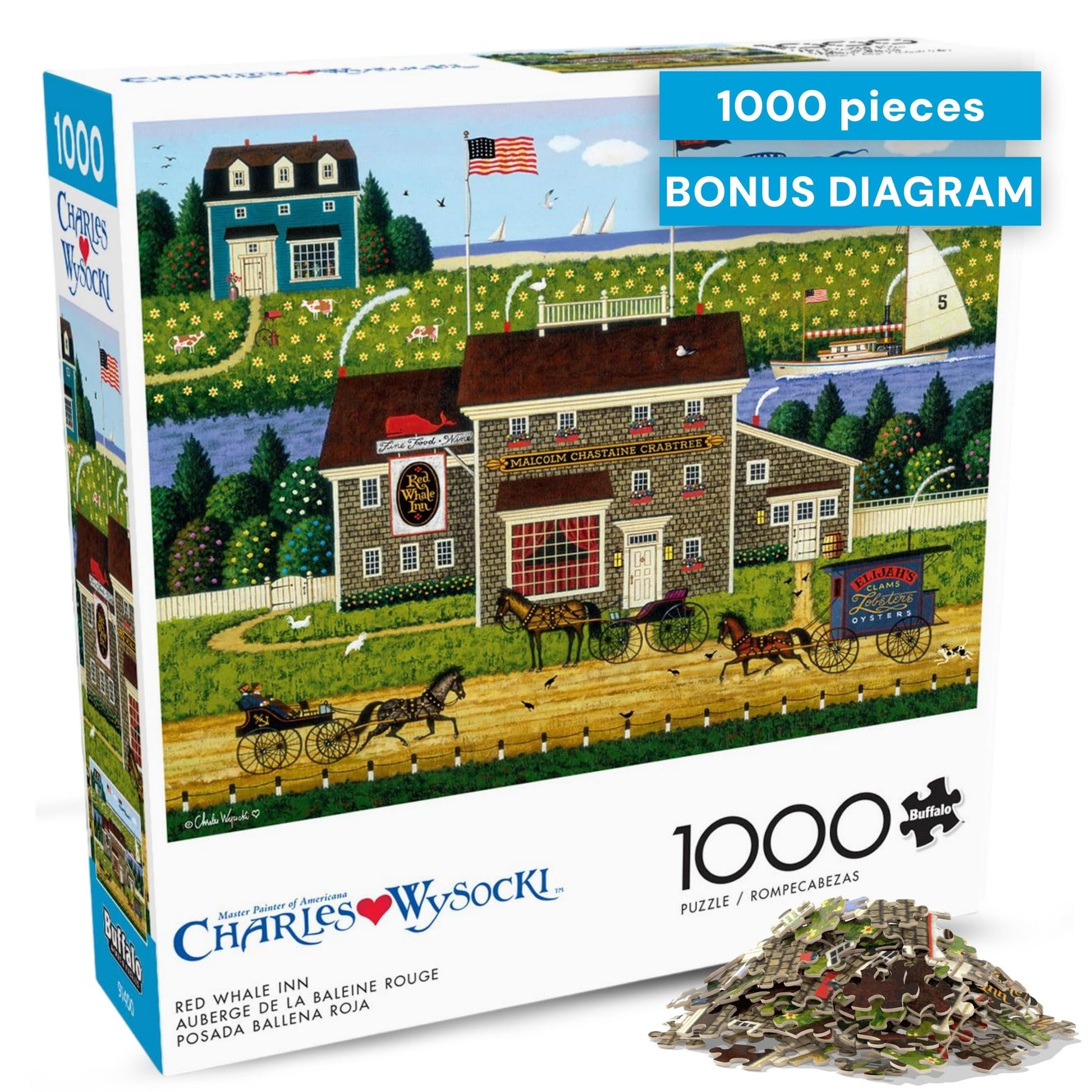 Buffalo Games - Charles Wysocki Red Whale - 1000 Piece Puzzle for Adults