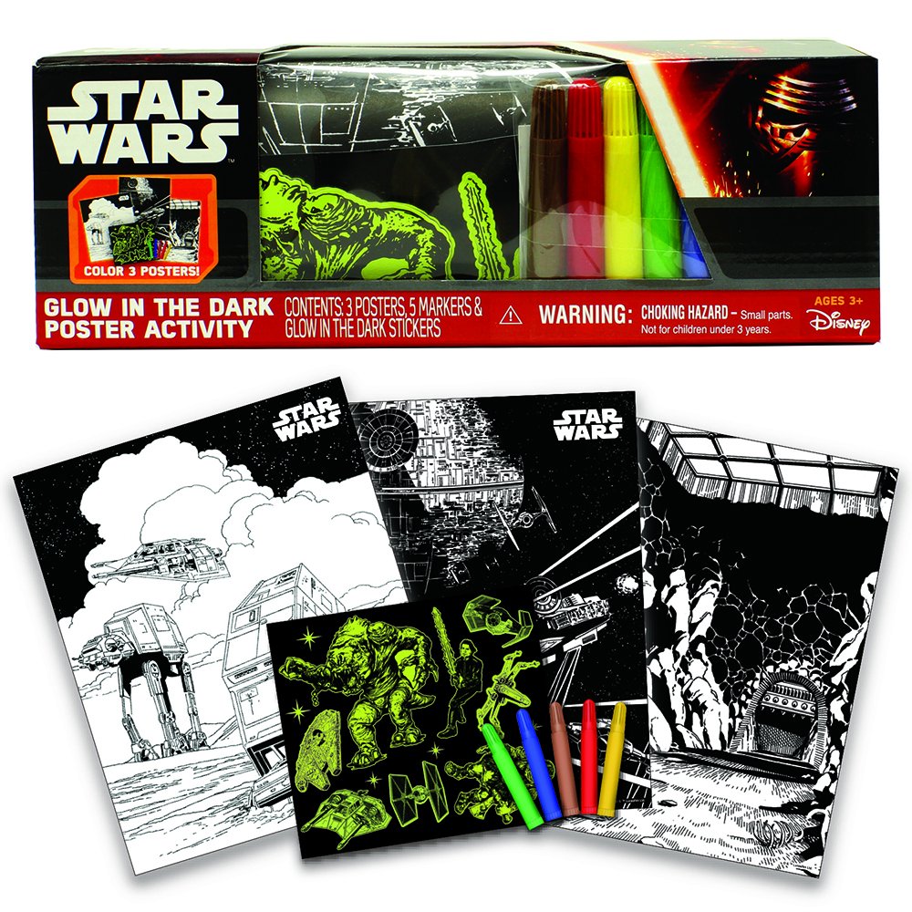 STAR WARS Glow in The Dark Poster Activity Play Set