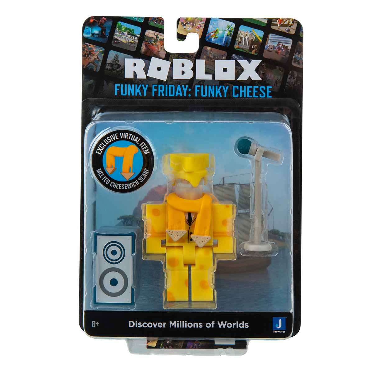 Roblox ROB0684 Action Collection Friday: Funky Cheese [Includes Exclusive Virtual Item]