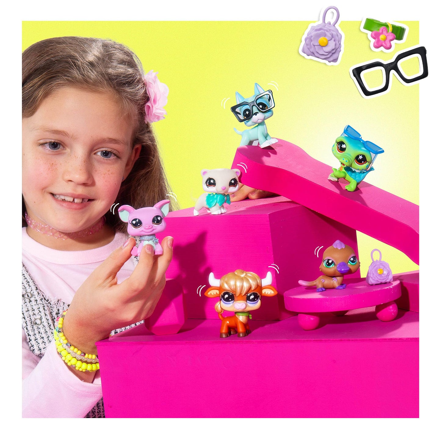 Littlest Pet Shop - Pet Surprise Display, 18 Pet Collector Set - Series 5 - LPS Gen 7, Authentic Mystery Figures, Surprise Collectible Kidult Toy