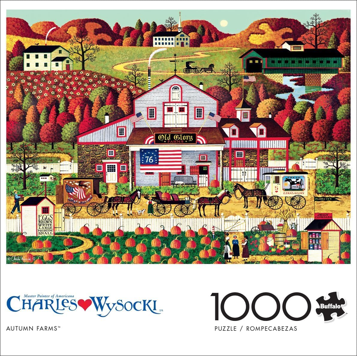 Buffalo Games - Charles Wysocki Autumn Farms - 1000 Piece Puzzle for Adults