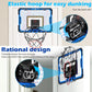 Indoor Basketball Hoop for Kids, Over the Door Mini Basketball Hoop Set with LED Lights, Scoreboard, 4 Balls & Sound Effects - Indoor Toys Gift