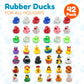 4E's Novelty Rubber Ducks for All Holidays, Bulk Pack of 42 - Includes 6 of Each Holiday, Patriotic July 4 Ducks, Halloween Ducks, Bath Toys for Kids