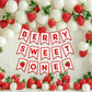 Berry Sweet One Birthday Banner Girl 1st Strawberry Party Decoration Red Pink Gingham Hanging Supplies
