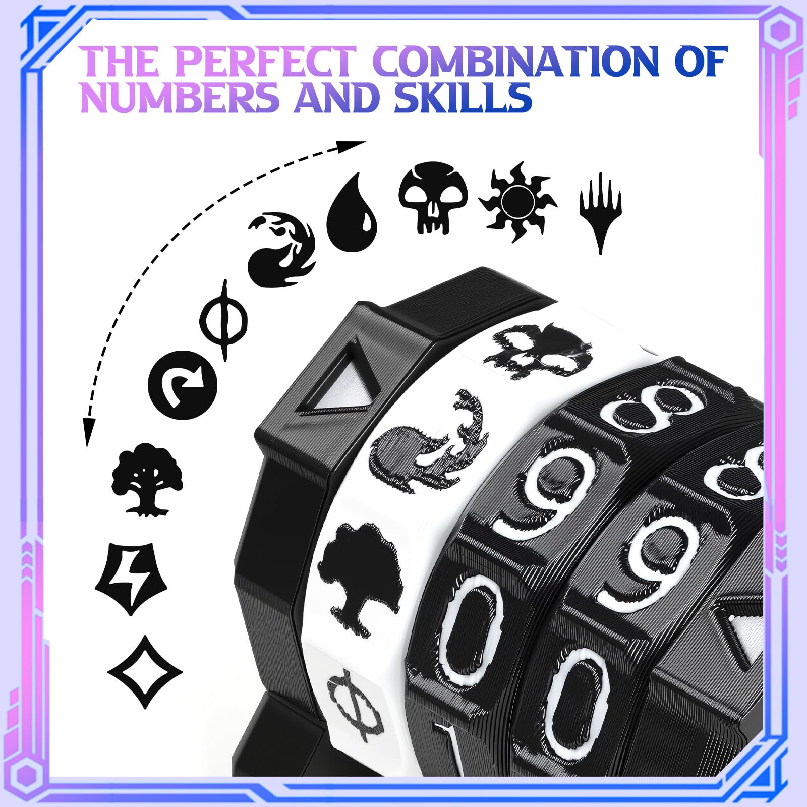 MTG Life Counter Wheel Health Tracker Gradient Game Counter for Board Game Compatible Table top Games with Magic Card Game Accessories CCG Creature