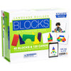 Stages Learning Materials Language Builder Block Imitation Kit Curriculum for Autism & Preschool 120 Pretend Play Flashcards, 40 Wood Blocks, iPad App