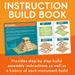MindWare KEVA Models Monuments - 154 Wooden Building Planks & Step-by-Step Instructions to Build Iconic World Landmarks