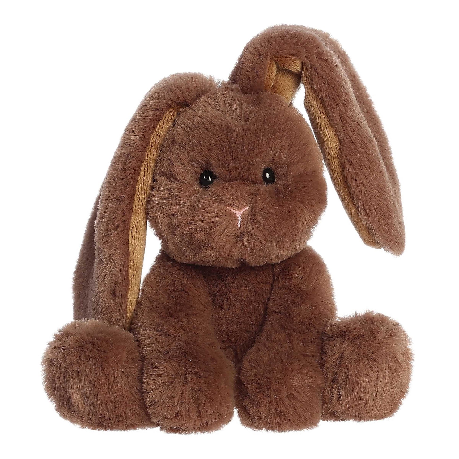 Aurora Vibrant Spring Candy Cottontail Stuffed Animal - Decorative Companion - Endless Fun - Chocolate 8 Inches