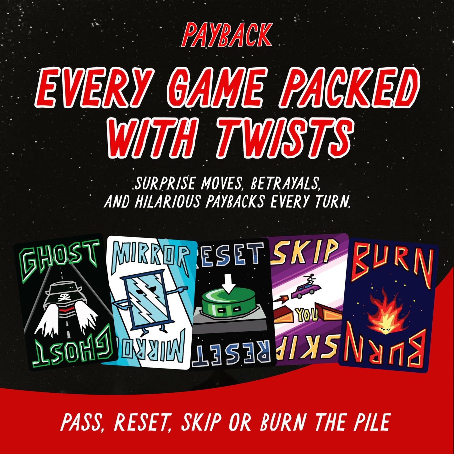PAYBACK Original Edition - Fun Family Card Games with Betrayal, Strategy & Chaos for Teens & Adults, Fast-paced Party & Travel Game Night Favorite