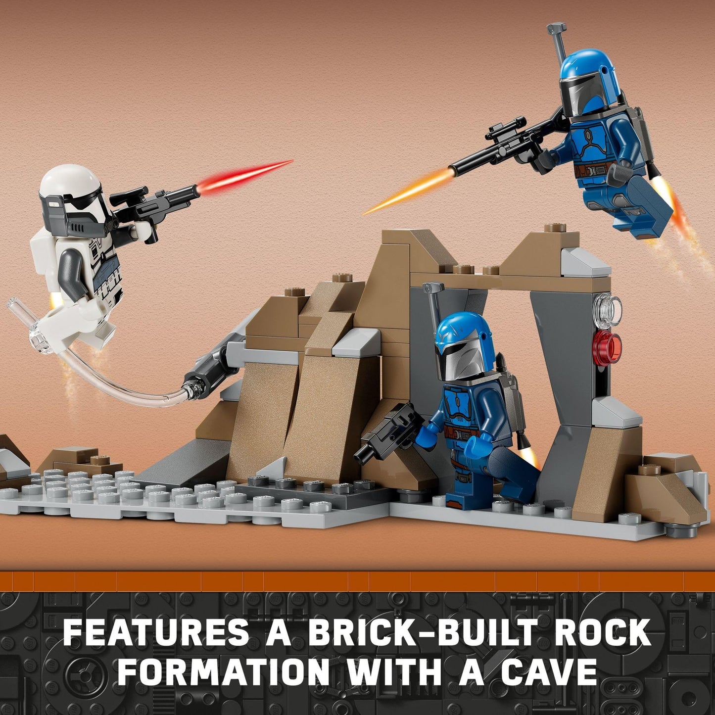 LEGO Star Wars: The Mandalorian Ambush on Mandalore Battle Pack, Building Toy with 4 Star Wars Minifigures, Collectible Brick Built Playset, Star Wars