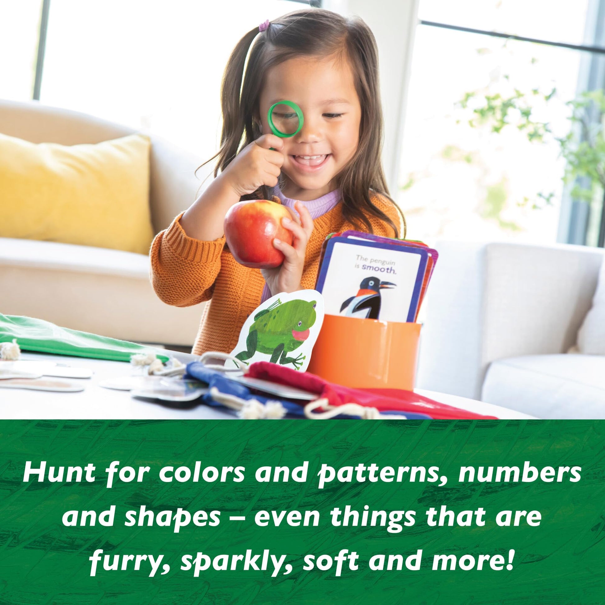 Peaceable Kingdom World of Eric Carle Discover and Learn Scavenger Hunt Game, Interactive Toddler Learning Cards for Colors Shapes and Numbers