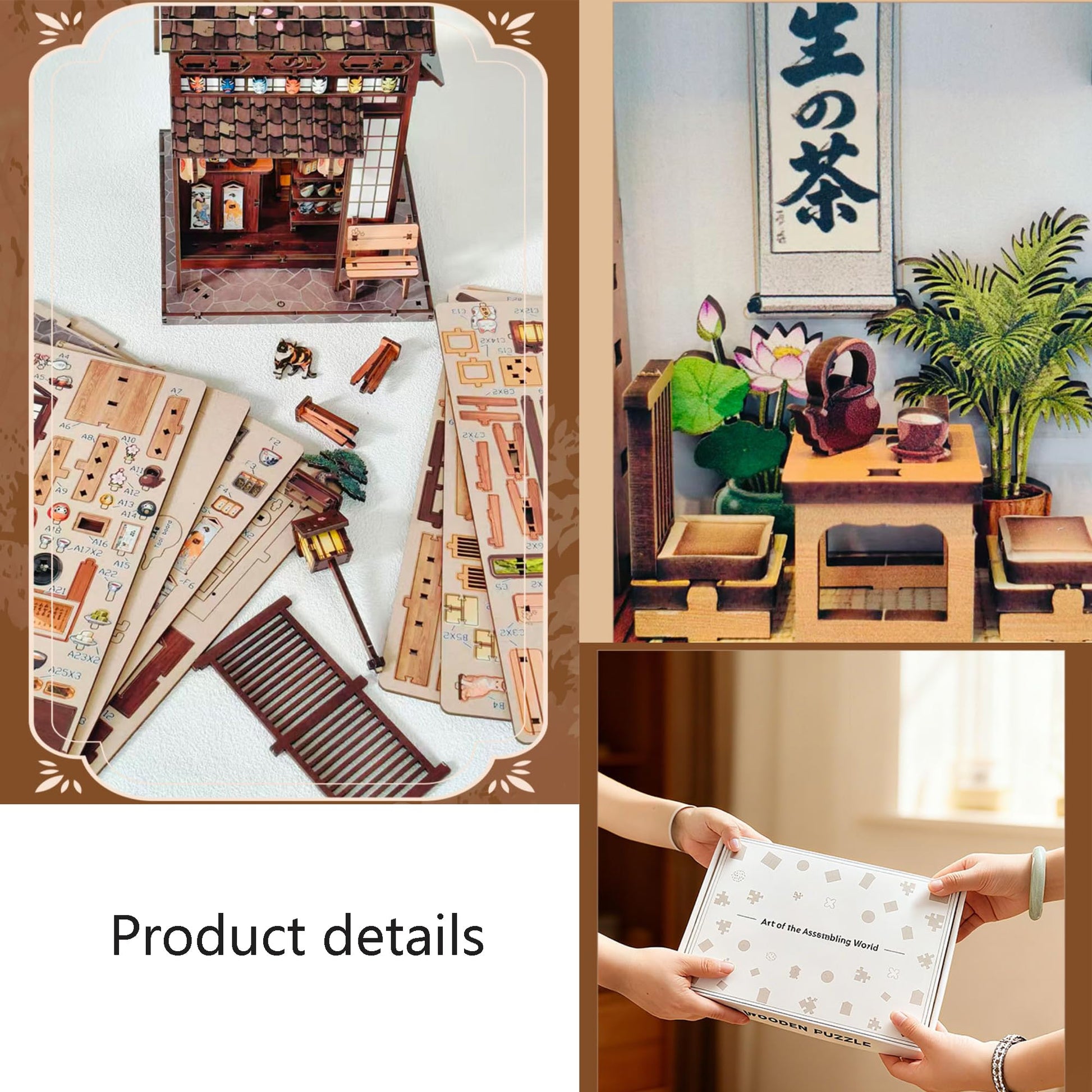 Japanese DIY Miniature House Kit, Wooden Mini Doll House Kit, Mini House Building Kit, DIY Book Nook Kit, Tiny Model House for Adults to Build,