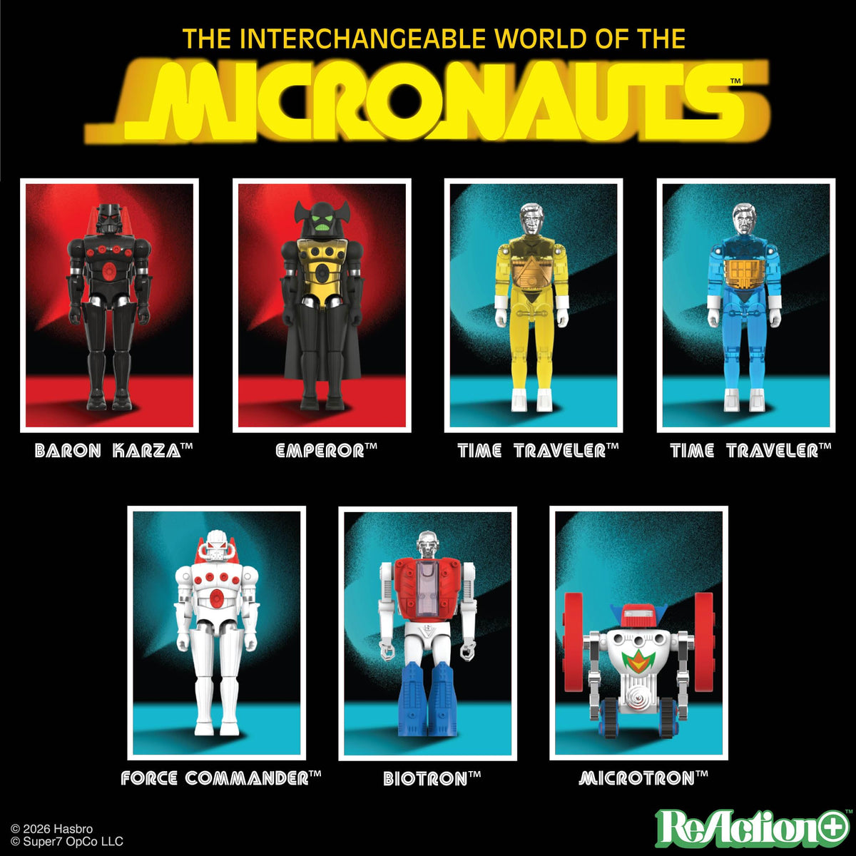 Super7 Reaction+ Micronauts Time Traveler (Translucent Blue) - 4" Micronauts Action Figure with Accessories - Classic Sci-Fi Collectibles and Retro