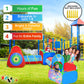 Hide N Side 5pc Kids Ball Pit Tents and Tunnels, Toddler Jungle Gym Play Tent with Play Crawl Tunnel Toy, for Boys Babies Infants Children, Indoor