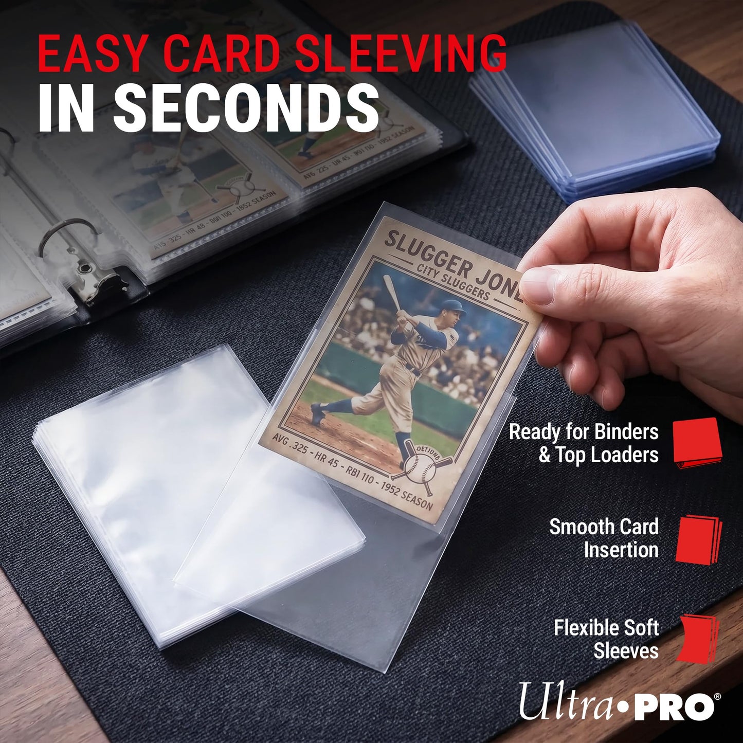 Ultra Pro Penny Sleeves for Trading Cards - 2.5" x 3.5" Standard Size - Clear Soft Card Sleeves - Non PVC Polypropylene - Trading Card Protectors for