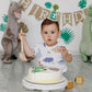 Agvgaza Green Dinosaur 1st Birthday Hat - Green Crown Cone Hat for Boy, Dinosaur One Birthday Decorations, Cake Smash, Photo Outfit, Party Theme
