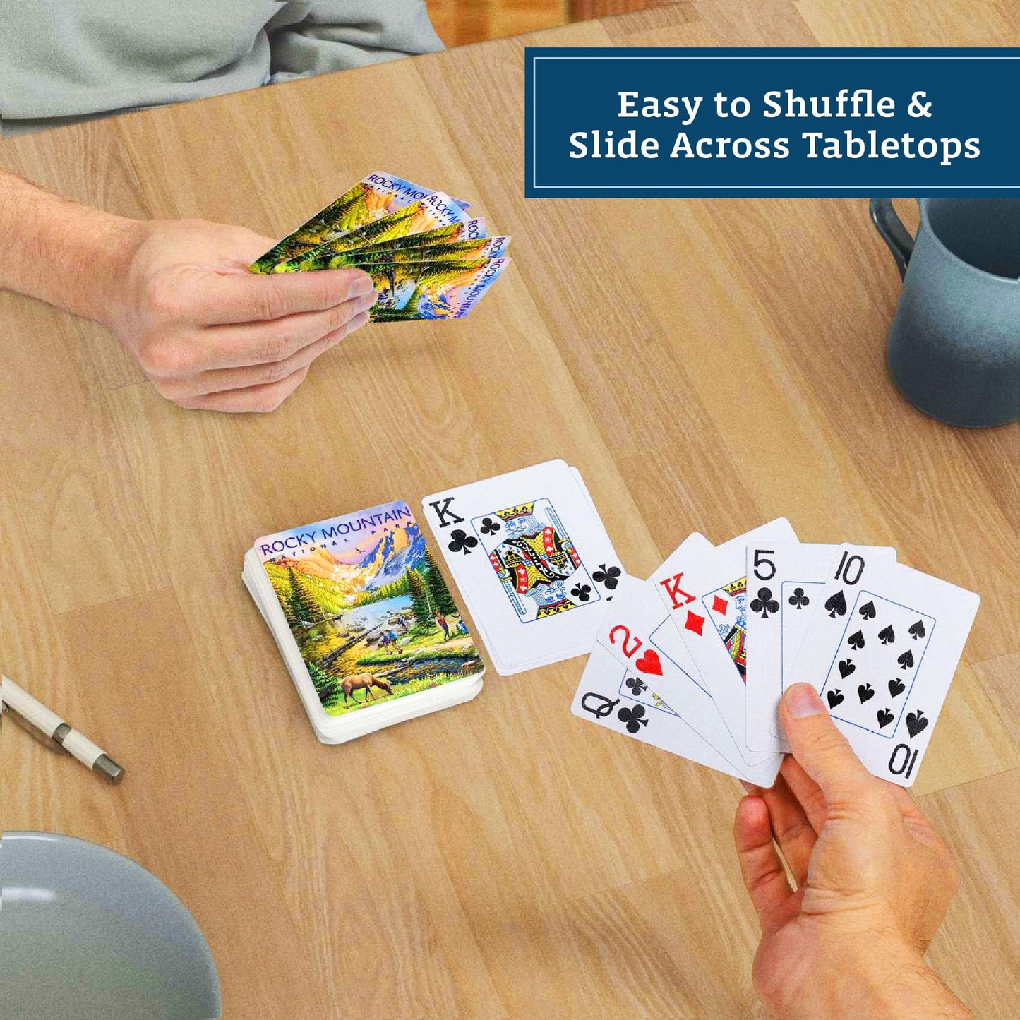 Boardwalk Puzzles Premium Featherlight Unique Playing Cards, Fun Themed Deck for Home and Travel | Rocky Mountain National Park