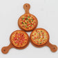 Mixed 3 Assorted Pizza Dollhouse Miniature on Wooden Tray, Dollhouse Food Dollhouse Kitchen Miniature