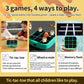 Museloong 4-in-1 Portable Electronic Tic-Tac-Toe Handheld Game, Puzzle Game for Children and Adults, Memory-Training Toy, Fun for Parent-Child Sharing