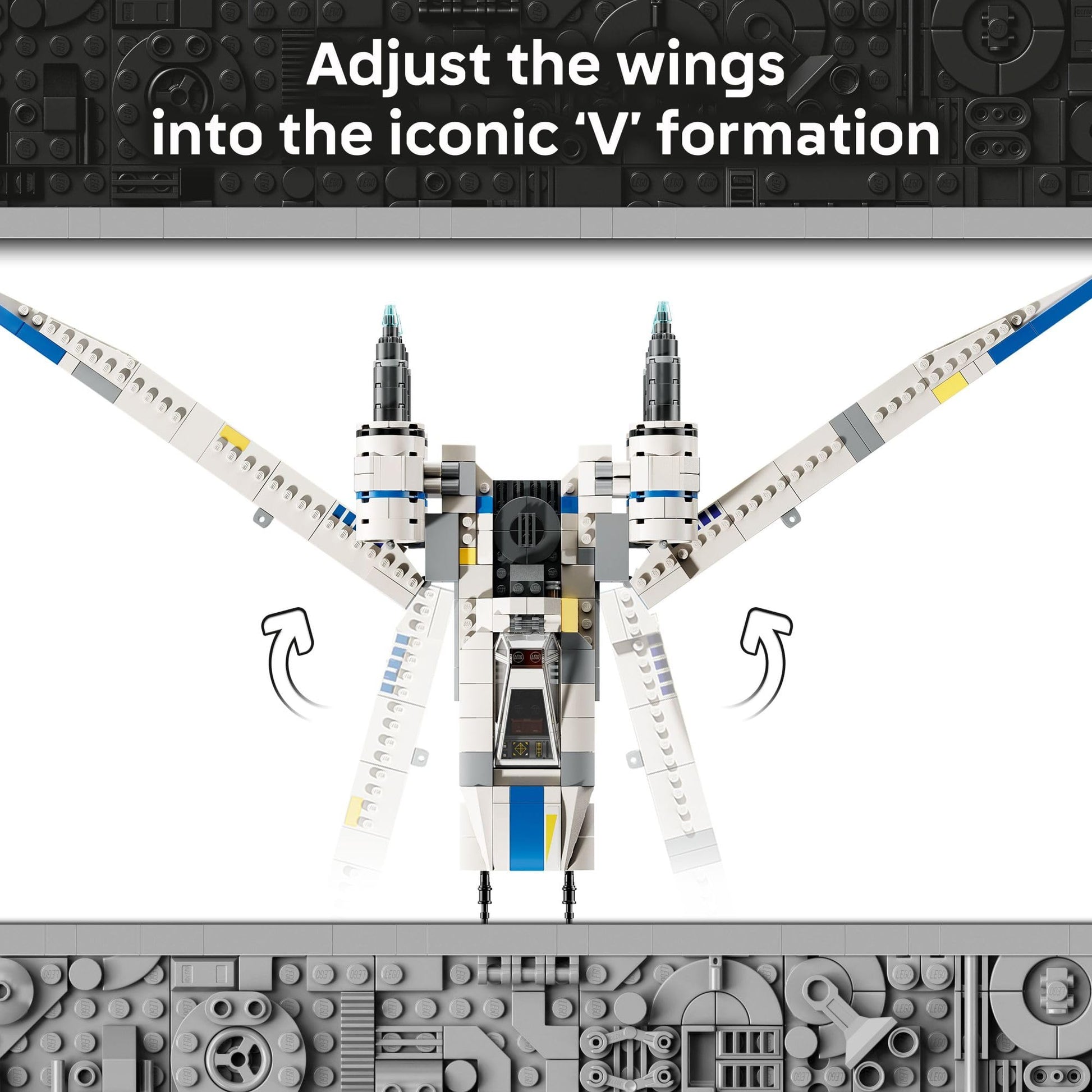 LEGO Star Wars Rebel U-Wing Starfighter Building Set - Includes Cassian Andor, Dedra Meero and K-2SO - Model Action Toy - Birthday Gift Idea for Boys