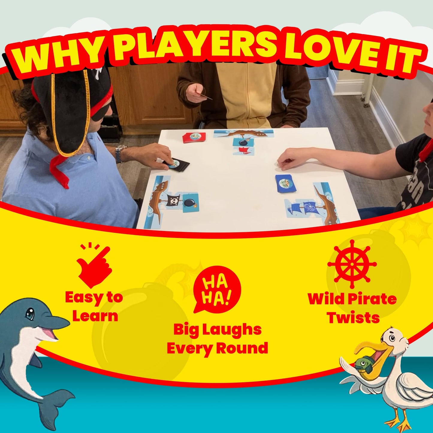 Pirate Blast! Battle for Monkey Island Pirate Card Strategy Play for Family Night Fast Paced Multiplayer Tabletop Experience for Kids Teens Adults 2